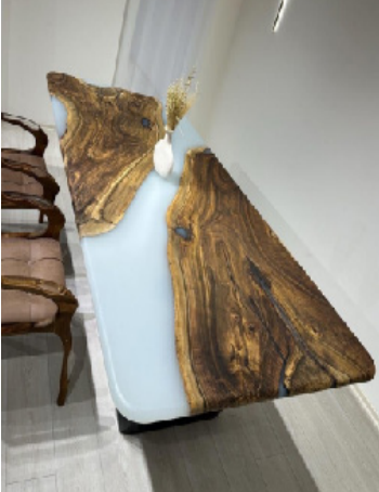 Arctic River Resin Dining Table